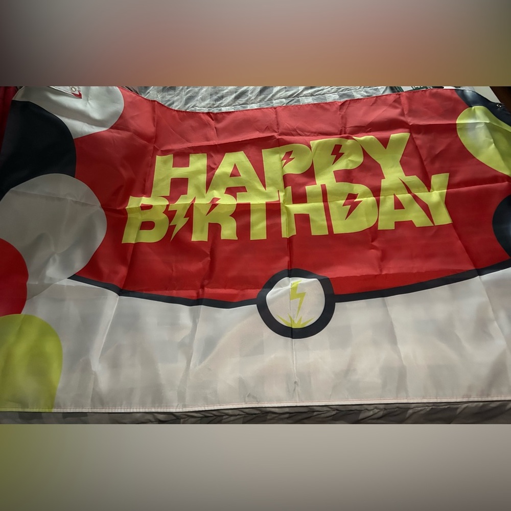 Happy Birthday Backdrop pokemon Theme Birthday Party Photography Background